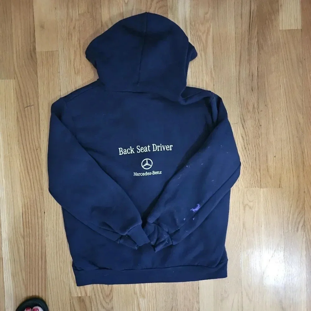 Mercedes Benz Boy's Navy Blue Long Sleeves Full Zip Hoodie Size 12